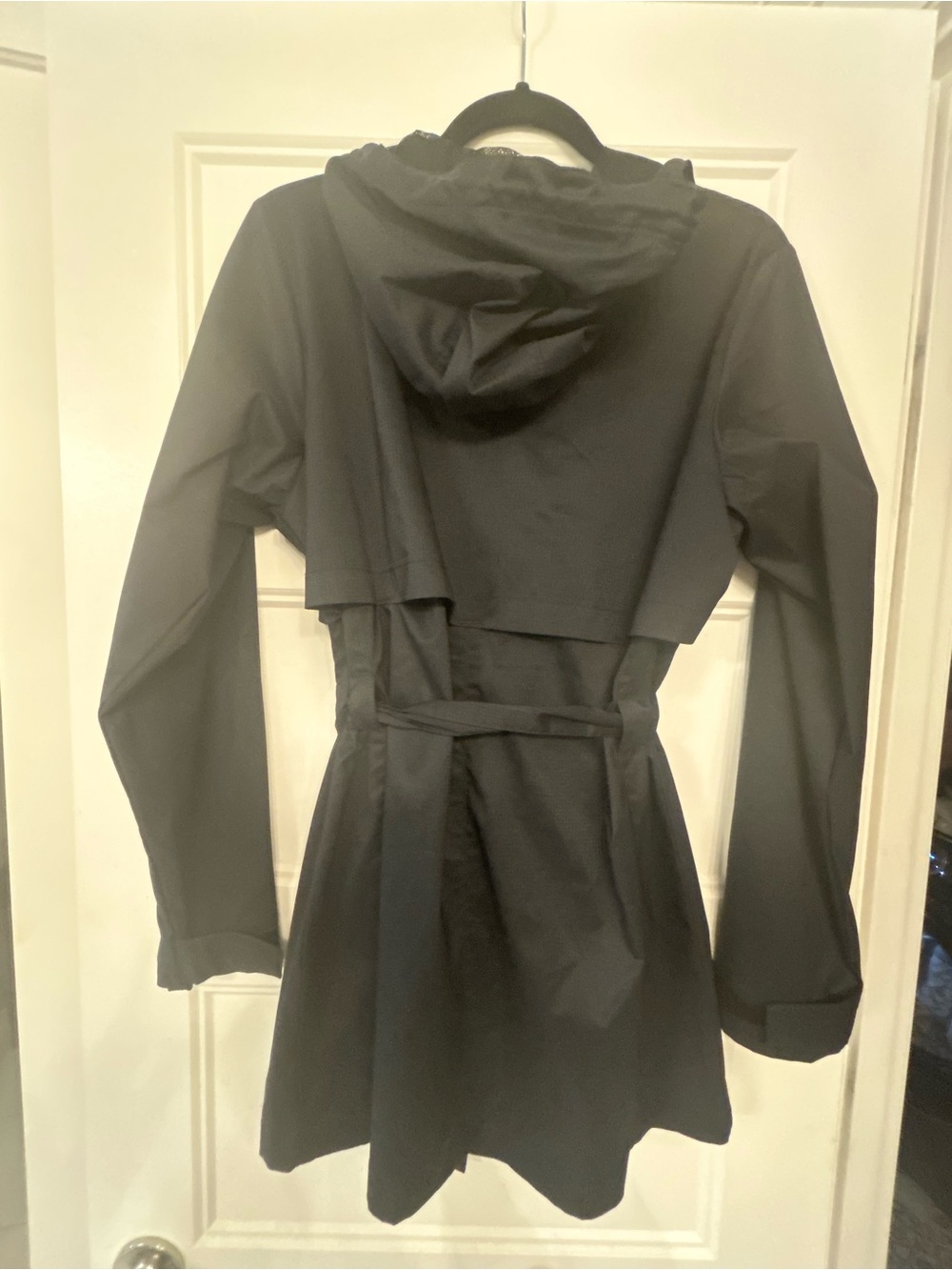 Columbia "Pardon My Trench" Hooded Rain Coat Belted Jacket Black Size Medium - Picture 2 of 9